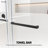 Catalyst 56"- 61" W x 79" H Double Sliding Frameless Shower Door in Matte Black with 3/8" Clear Glass-133996243-96391526
