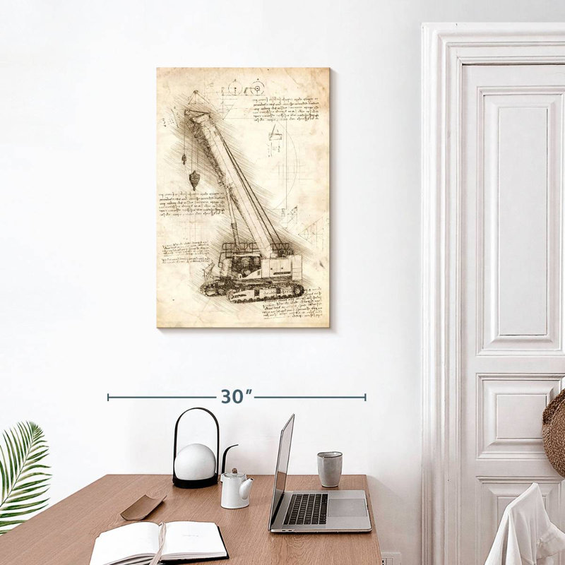 Plan de la grue Laelle, H 30 po x l 20 po