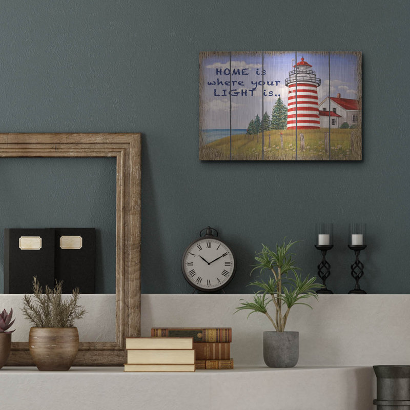  «Home Lighthouse» par Jean Plout, art mural en métal, 16 po x 12 po, 16 po x 12 po