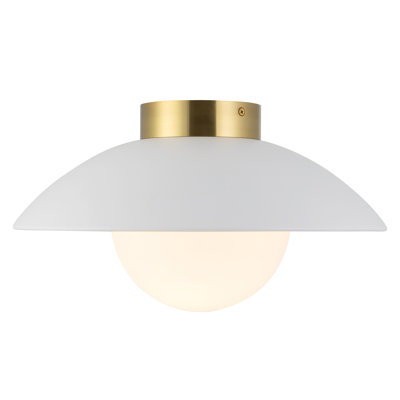 Mire 15-in Semi-Flush Mount with Opal Glass