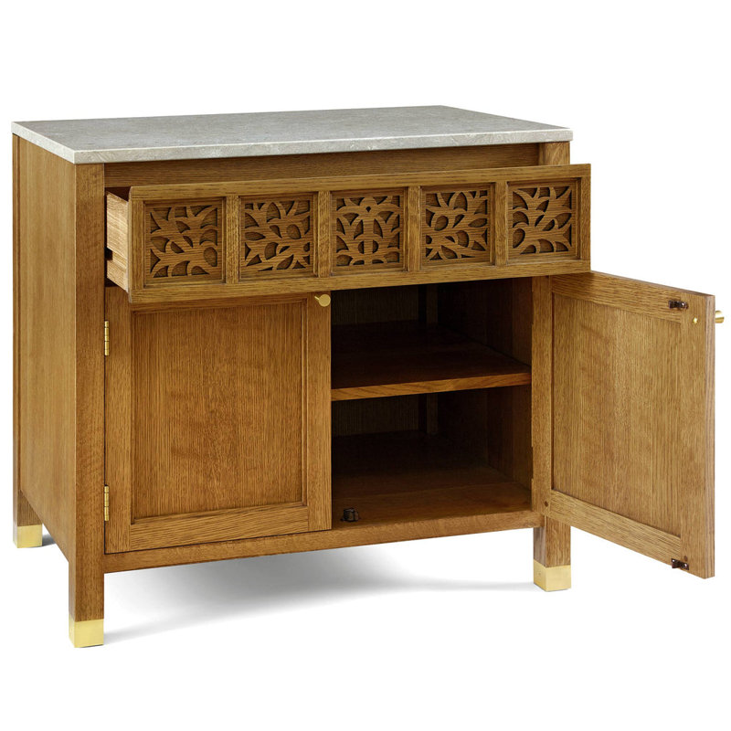 Surrey Hills Two-Door Nightstand, Stone Top