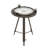 Wyble Metal Compass Side End Accent Table with Clock and Clear Glass Top-1097518862-1097518863