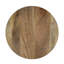 Table d'appoint ronde en bois de manguier massif avec base en forme de goutte - table d'appoint 21,5 po, finition naturelle