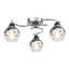 Tsuguko 3-Light 45cm Chrome Silver Semi Flush Mount Ceiling Light