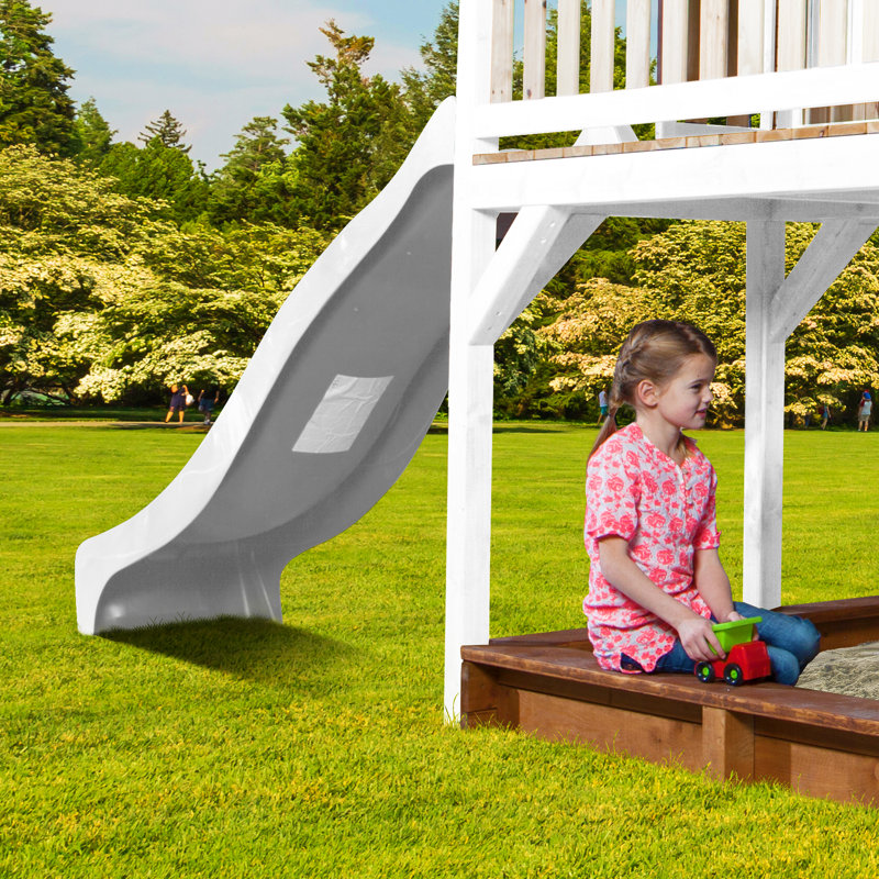 Liam AXI Hemlock Swing Set with 1 Swing(s) , 1 Slide(s), Brown/White, White