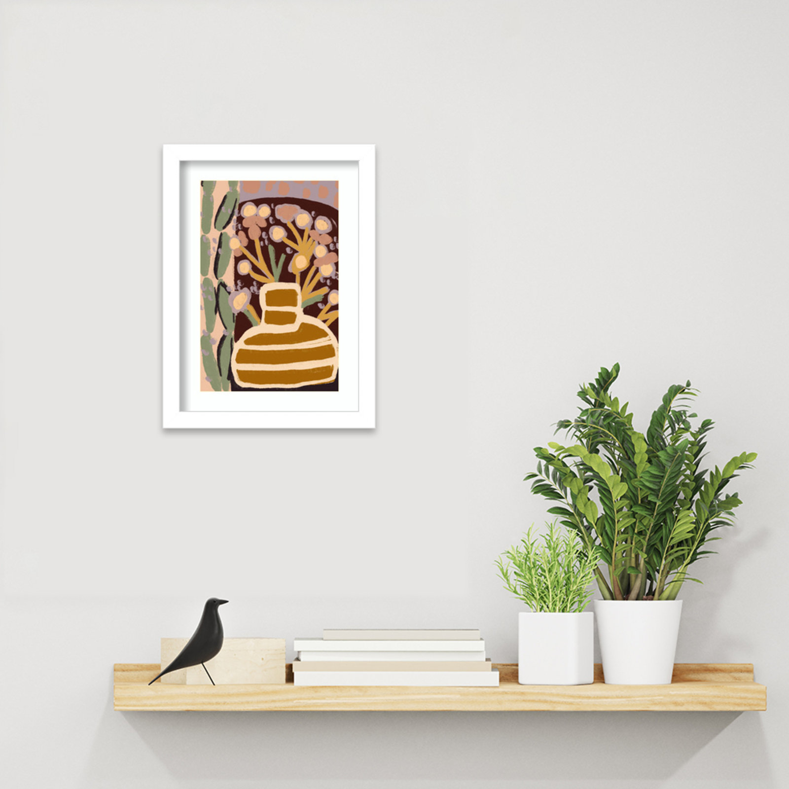 Galya "Pastel Impression" Print by Treechild, White Framed, 13" H x 10" W