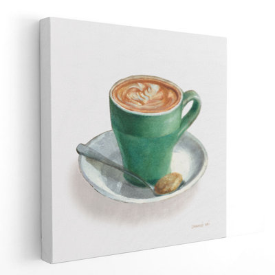 «Wake Me Up Coffee II on White», reproduction d'art sur toile