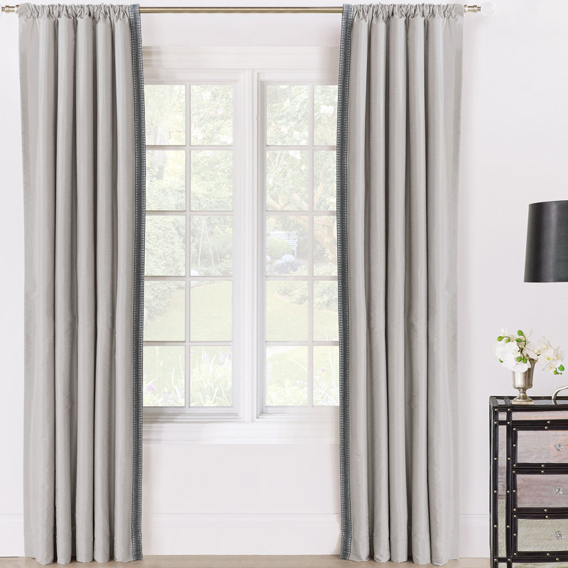Hendrix Room Darkening Curtain Single Panel, 48" W x 96" L, Left