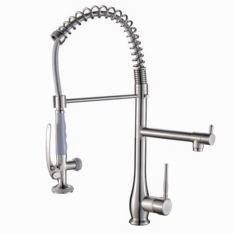 High-pressure Brass Kitchen Faucet Industrial Style For Modern Kitchens