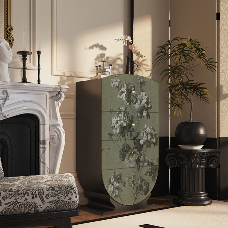 Commode d'appoint 4 tiroirs Modern, Noir, noir, noir, noir