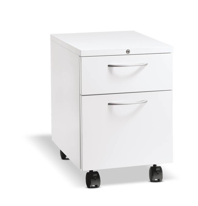 Armoire de rangement à 2 tiroirs HON de 15 po de largeur, Blanc de designer