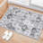 Moroccan Trellis Washable Rug, 2X3 Kitchen Rugs For Entryway Bathroom, Non-Slip Indoor Door Mat Ultra-Thin, Small Oriental Throw Carpet For Bedroom Entry, Silver/Grey