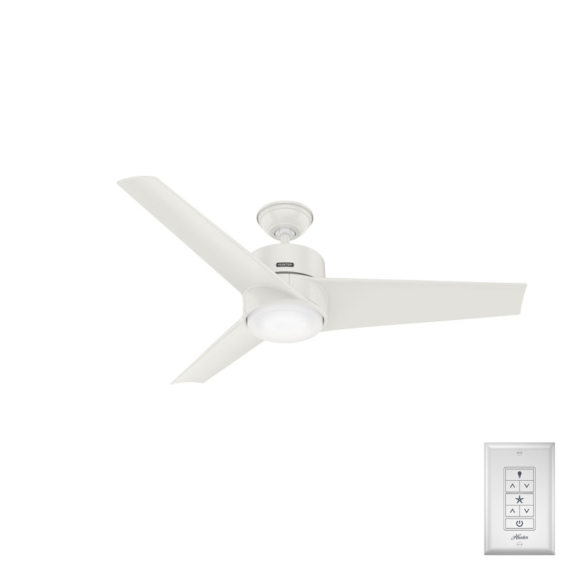 54" Surge 3 - Blade LED Indoor Outdoor WeatherMax Ceiling Fan With Wall Control and Light Included, White