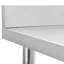 Table de travail de cuisine avec dosseret vidaXL 23,6 po x 23,6 po x 36,6 po en acier inoxydable-128783608
