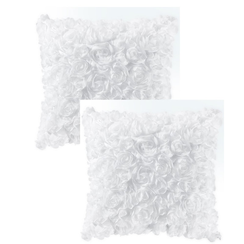 Microsuede Pillow Cover, 16" x 16", White