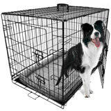Dog Crate with Removable Tray and Bed