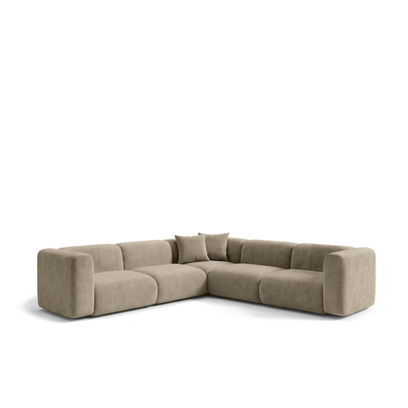 5 Seater Velvet Sofa & Chaise