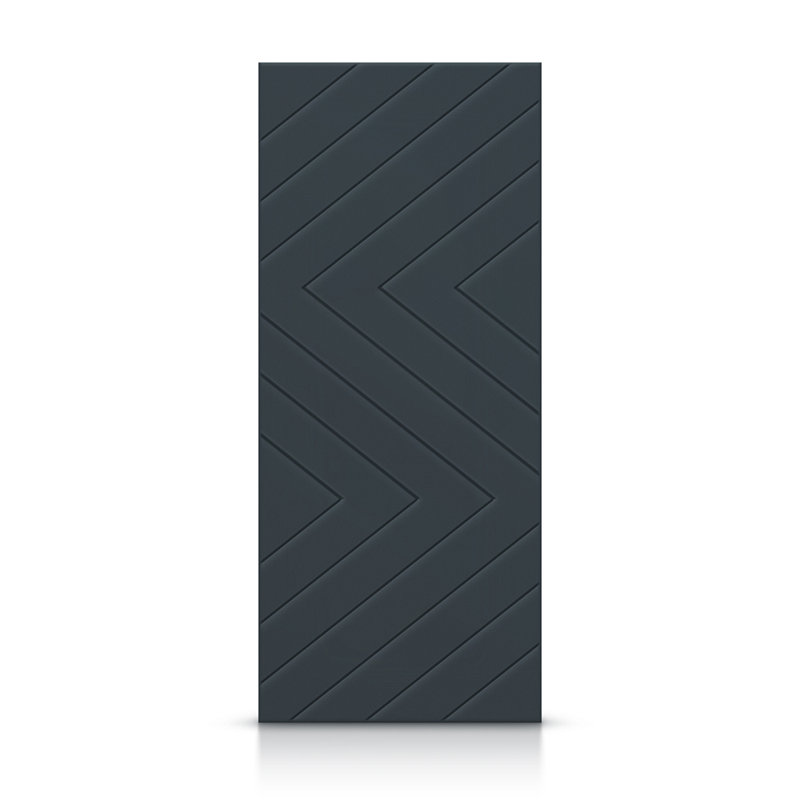 Porte standard à panneaux en bois manufacturé, 24 po x 80 po, Gris anthracite