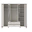 Tasheanna 4 Door Manufactured Wood Wardrobe