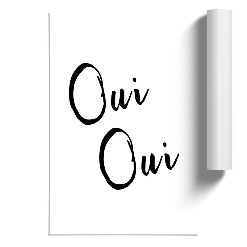 Oui Oui - Frameless Print, 59cm H x 42cm W x 0.1cm D