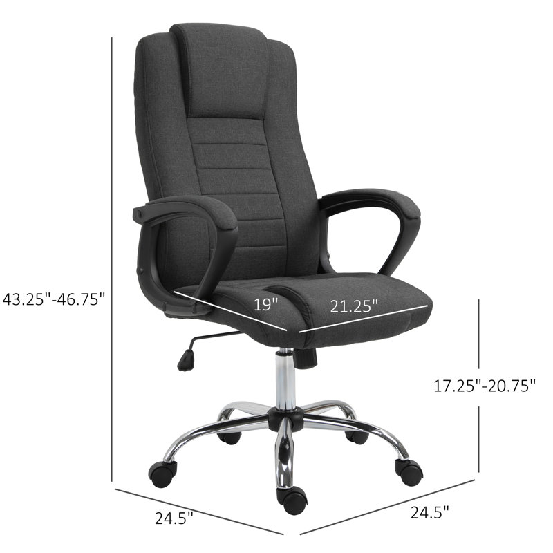 Chaise de bureau Inbox Zero, Gris anthracite