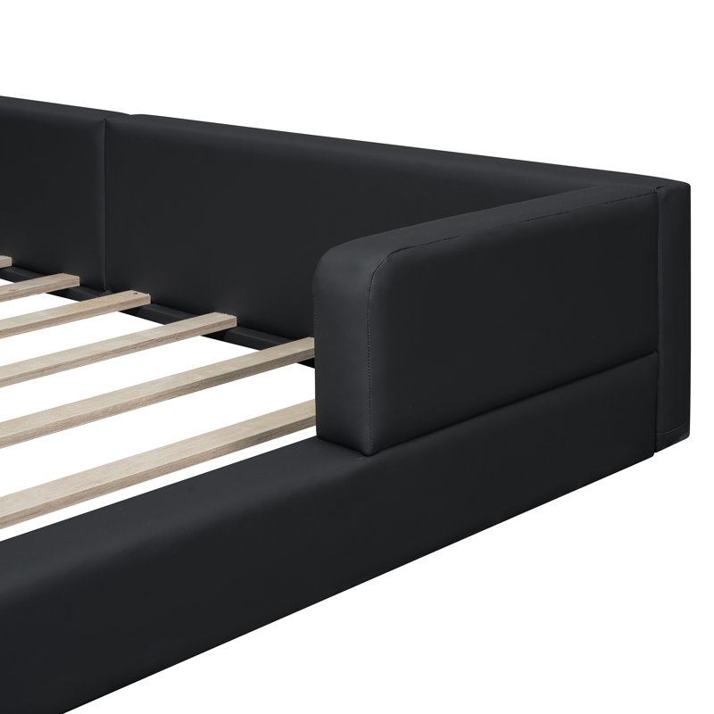 Upholstered Platform Bed, Black