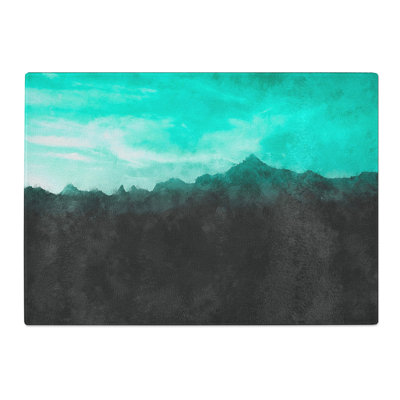 Tempered Glass Mint Green Sky Chopping Board