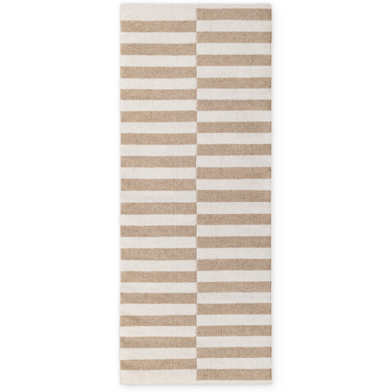Woolen Rug Vika - Rug, Handwoven & Geometric Design, Stripes Rug for Living Room, Bedroom, Floor, Runner 80cm x 200cm