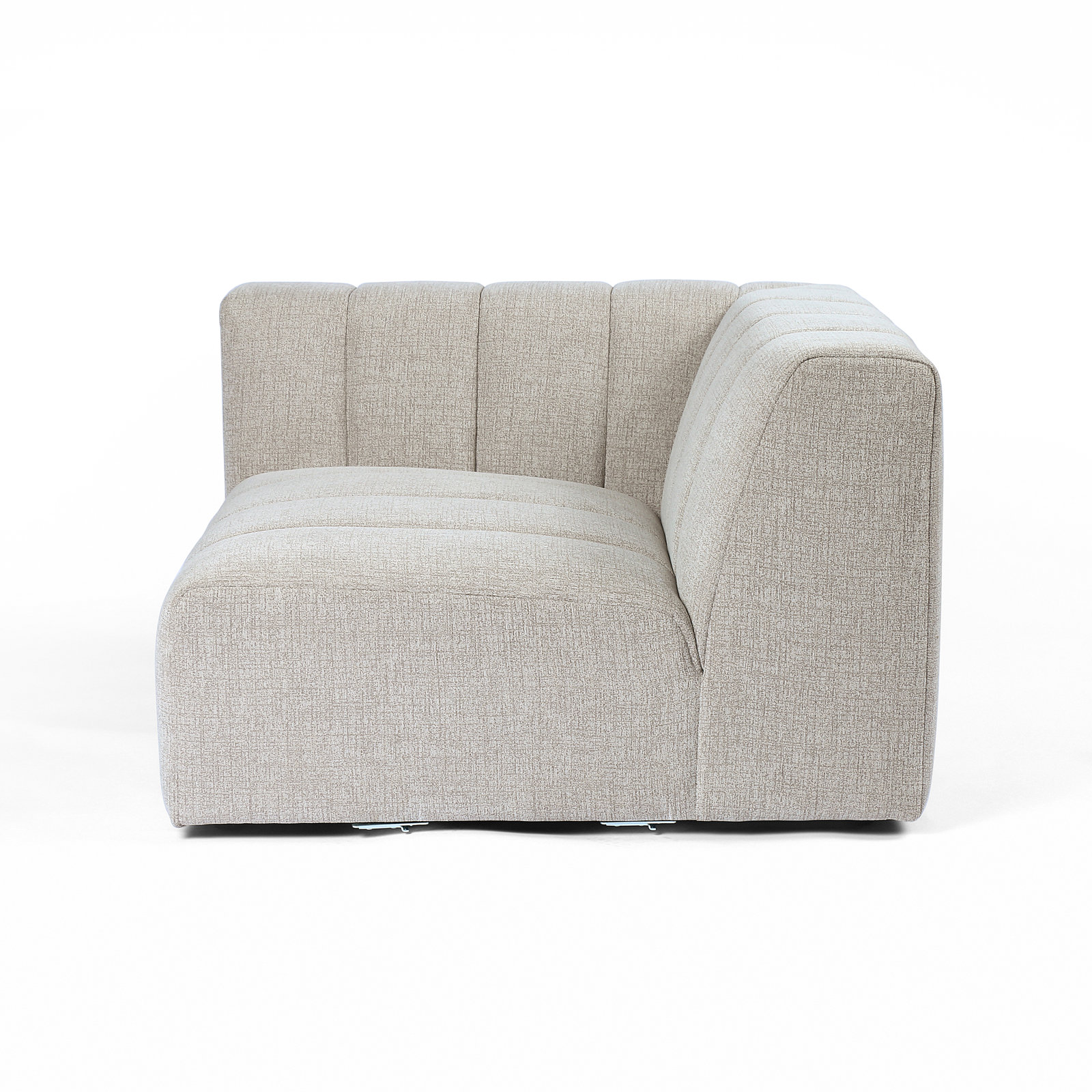 Bowry Upholstered Chaise Lounge, Light Gray Napa Sandstone, Right Hand Facing