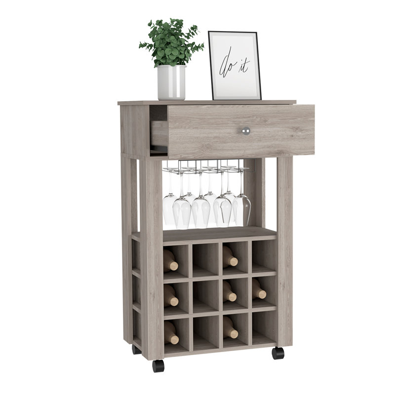 Tiroir-chariot DEPOT E-SHOP Margh, gris clair, Gris