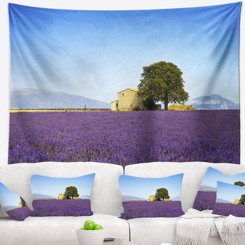 Tapisserie de terrain à fleurs florales landscape landscape, H 78 po x l 92 po
