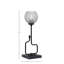 Lampe d'appoint Amarmula, avec ports USB, finition noir mat, verre strié fumée 6 po-1072512157-1072512153