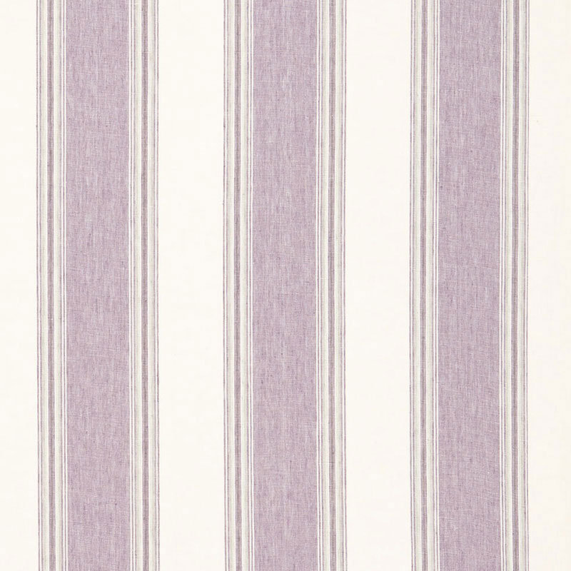 Savannah Linen Stripe Fabric, Lavender