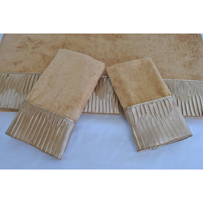Ensemble de serviettes décoratives en polyester 3 pièces