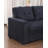 Lucca II 84.5"W Dark Gray Woven Fabric Reversible Sleeper Sectional Sofa With Storage Chaise-3813453