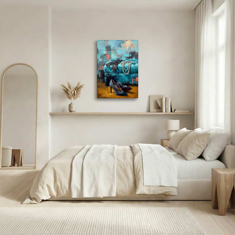Ensemble d'une élégante toile murale sur le thème de la mode, 40"H x 28"W, Wrapped Canvas