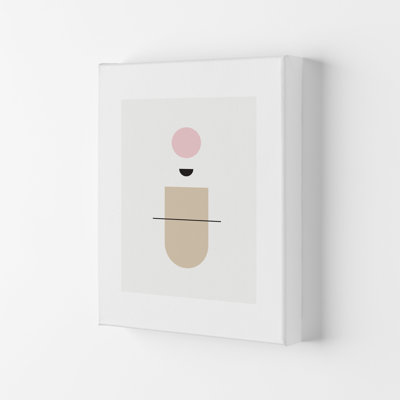 Mila Abstract Pink N1 1 Piece Wall Art