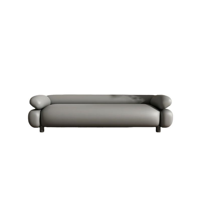 Banc rembourré polyvalent en cuir, Gris, H 19,68 po x l 59,05 po x P 19,68 po