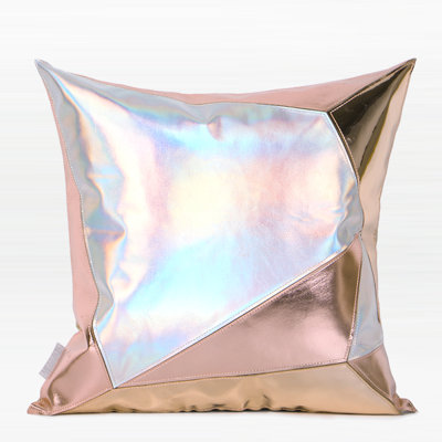 Faux Leather Throw Pillow