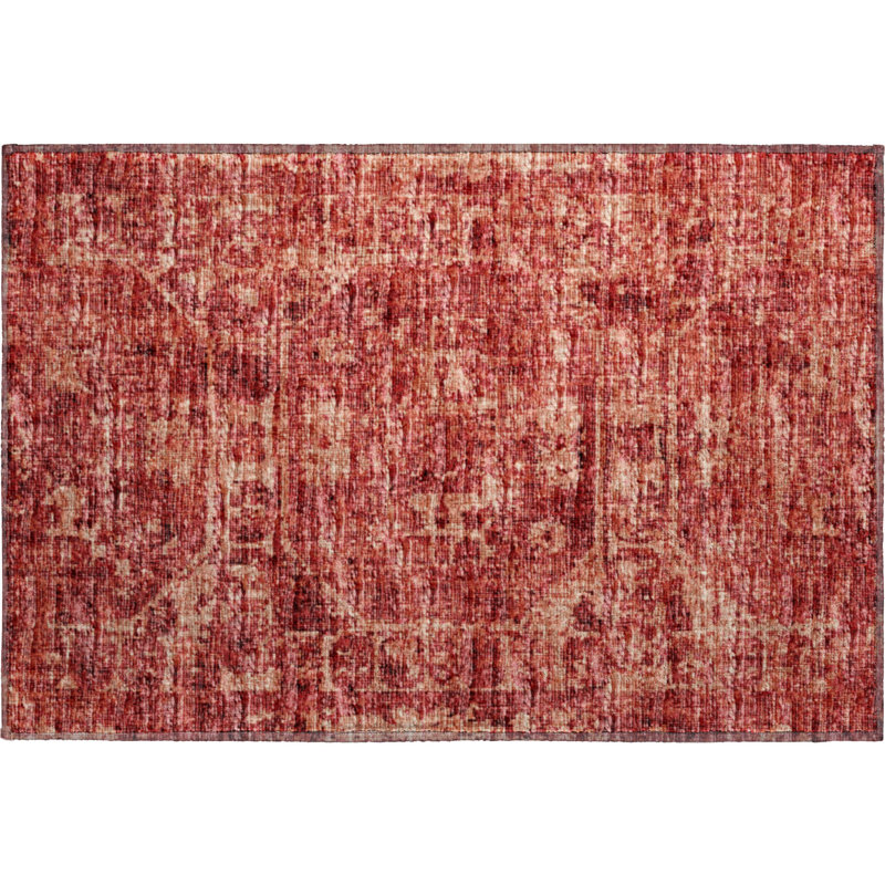 Premium Machine Washable Kelsa AMF41 Spice Rug, Rectangle 1'8" x 2'6"
