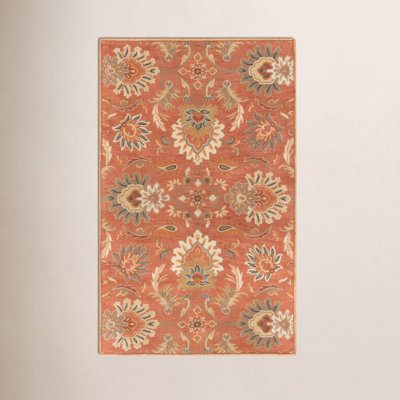 Aaron Terracotta Orange Hand-Tufted Wool Rug