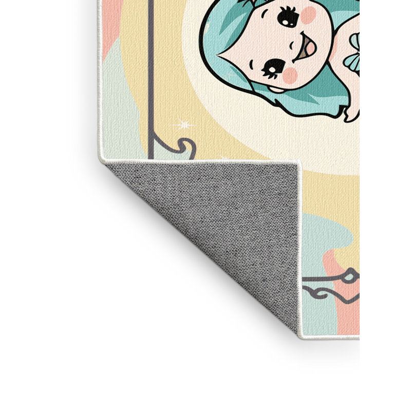 Tapis lavable Sunside Sails Mermaids Ocean Kids_Mer023, Rectangulaire 2 pi x 3 pi