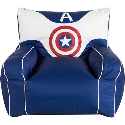 Marvel Avengers Captain America Oversized Gaming Bean Bag Chair by Ebern Designs
