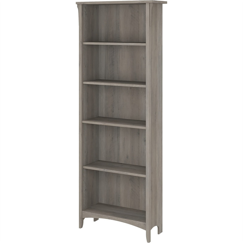 Yaro Bookcase, Ash Gray, 62.95" H x 31.73" W x 12.17" D