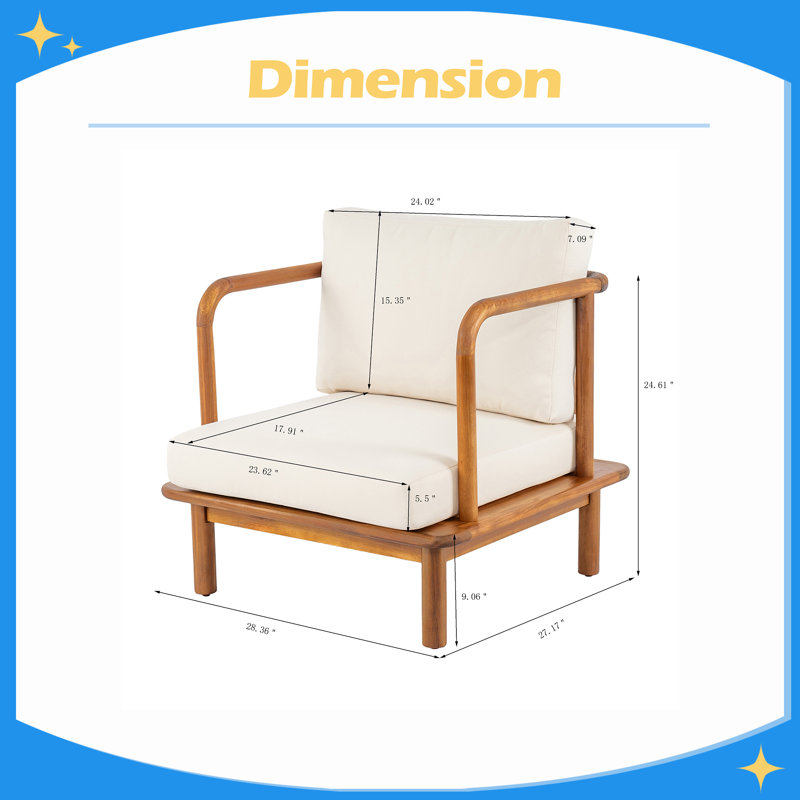 Fauteuil club avec coussin
