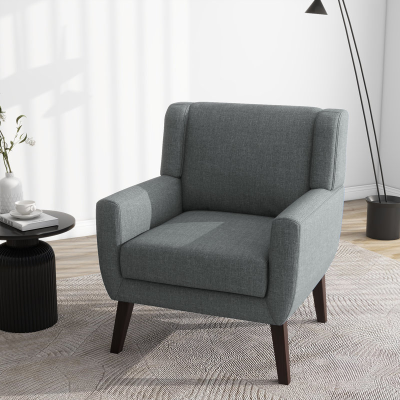 Jaqueze 73.7Cm Wide Armchair, Grey Polyester Blend