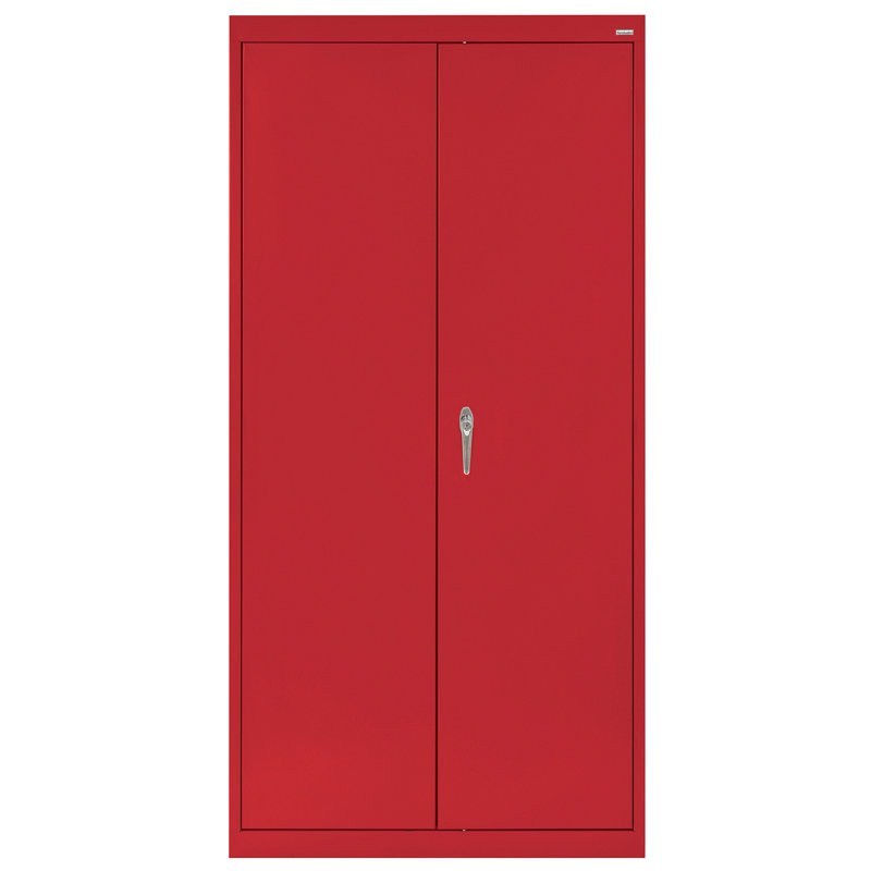 Classic Sandusky Lee Combination 36" W x 24" D x 72" H Steel Garage Storage Cabinet by Sandusky, Red