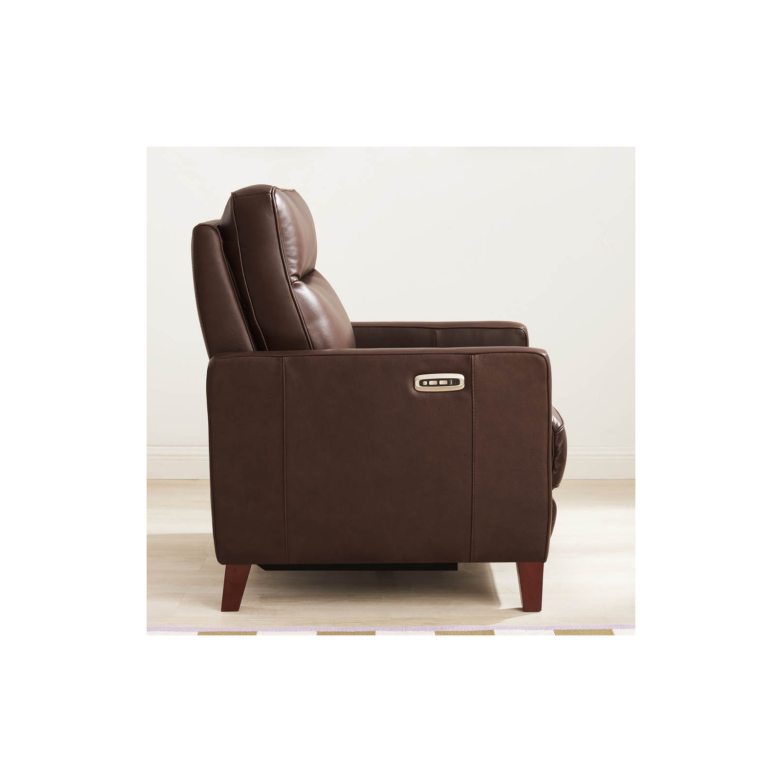Tatum Top Grain Leather Power Recliner, Chestnut Brown Genuine Leather
