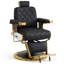 Fauteuil de coiffeur inclinable hydraulique rétro Vintage, fauteuil de salon pivotant à 360 ° avec support pour sèche-cheveux