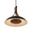 Volo 14 Pendant, Cava - White Shade Exterior - Brushed Brass Accents, Brown Leather, Walnut Disc - 4000K - Integrated LED-1576994296-1576993797-1576994299